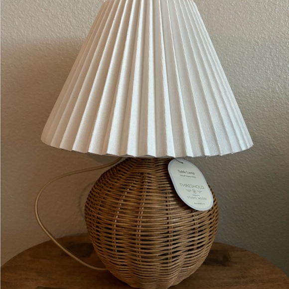 Natural Wicker Table Lamp Brown - Threshold designed with Studio McGee - Picture 4 of 5
